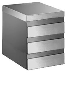 Изображение Schubladenblock für Arbeitstische, 400x530x550mm, GN 1/1