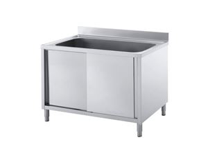 Afbeelding van Spültisch mit Schiebetüren 1000x700x850mm,