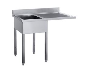 Bild von Spültisch, 1400x700x850 mm, 1 Becken LINKS, Abtropfläche