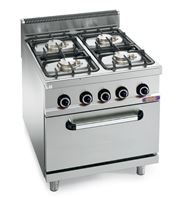 Bild von Gasherd 800x700x900 mm, mit 4 Brennern mit Elektro-Backofen