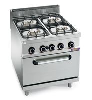 Bild von Gasherd 800x700x900 mm, mit 4 Brennern mit Gasbackofen
