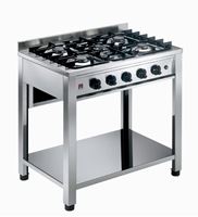 Bild von Kochfeld 900x600x850mm, Gas, mit 5 Brenner, Untergestell aus