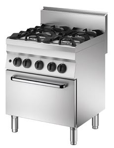 Bild von Gasherd mit 4 Kochstellen + Elektro-Backofen