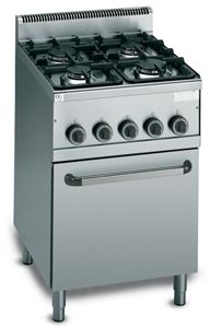 Bild von Gasherd mit 4 Brennern 600x600x900mm, und Gasback-