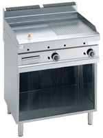 Bild von Griddleplatte Elektro, 800x700x900 mm, ½ glatt und ½ gerillt