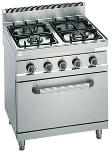 Bild von Gasherd mit 4 Brennern, 800x700x900 mm, 79 kg,