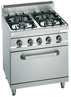 Bild von Gasherd mit 4 Brennern und Gasbackofen, 800 x 700 x 900 mm,