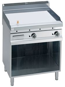 Bild von Griddleplatte Gas, glatte Bratplatte, 800x700x900 mm,