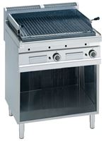 Bild von Gas-Lavasteingrill, mit offenem Unterbau, 800x700x900 mm,
