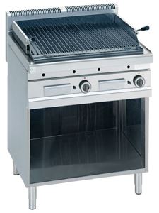 Bild von Gas-Lavasteingrill, mit offenem Unterbau, 800x700x900 mm,