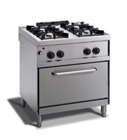 Bild von Gasherd 800x700x900mm, 4 Brenner, Pilotflamme, 20kW: