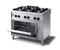 Bild von Gasherd 1000x700x900mm, 6 Brenner, Pilotflamme,