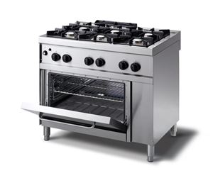 Bild von Gasherd 1000x700x900mm, 6 Brenner, Pilotflamme,