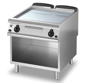 Imagen de Gas Grillplatte mit Stahlplatte,GERILLT,mit offenem Unterbau