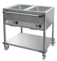 Picture of Bain Marie Wagen, 2x Becken für 1/1 GN, 850x700x900 mm
