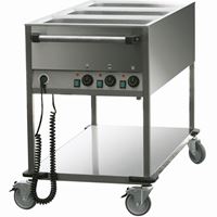 Picture of Bain Marie Wagen, 3x Becken für 1/1 GN,  650x1300x900 mm
