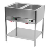 Picture of Bain Marie Station, 2x Becken für 1/1 GN, 800x600x900 mm,