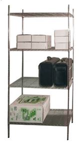 Resim Lagerregal, verchromt,  915x455x1820 mm,