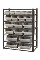 Bild von Regal mit Sortierboxen, 872x412x1145 mm, silber gesprenkelt