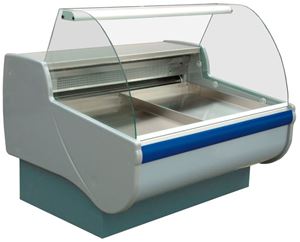 Picture of Fischkühltheke mit gebogener Scheibe, 230 V, 0,605 kW,