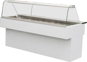 Image de Kühltheke mit gebogener Scheibe, 1300x810x1180mm,