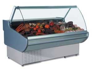 Image de Kühltheke mit gebogener Scheibe, 1000x1145x1200mm, 130 kg,