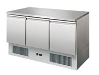 Bild von Kühltisch, 1365x700x850 mm, 3 Türen, Temp. +2°/+8°C,