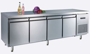 Immagine di Kühltisch, 2245x700x850mm, 4 Türen, Umluftkühlung,
