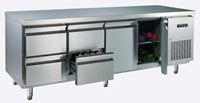 Bild von Kühltisch, 2245x700x850mm, 2Türen,4 Schubladen, Umluftküh-