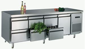 Bild von Kühltisch, 2245x700x850mm, Umluftkühlung,