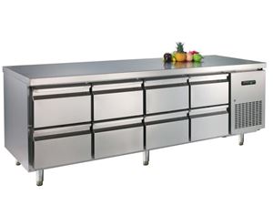 Imagen de Kühltisch, 2245x700x850mm, Umluftkühlung, 8 Schubladen,