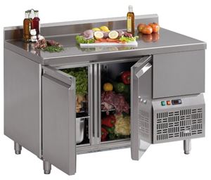 Picture of Umluftkühltisch 1320x700x850 mm, 2 Türen gekühlt,