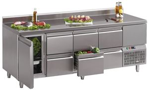 Εικόνα της Umluftkühltisch 2190x700x850 mm, mit Aufkantung 100 mm
