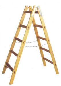 Изображение Holz-Doppelsprossen-StehleiterHOLZ DOPPELSPR.- LEITER 2X4 SP 122246