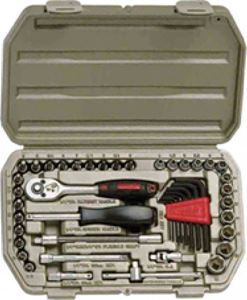 Obrazek Steckschlüsselgarnitur 6,35 mm (1/4)STECKSCHL-SATZ 1/4  45-TLG. CTK45EU