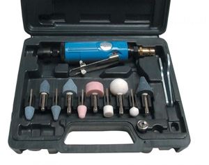 Bild von Druckluft-Einhandstabschleifer-Set 15-tlg. Güde Gd_40032