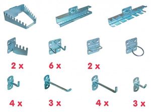 Изображение Haken für Lochwand WERKZEUGHALTER SORTIMENT 28 TLG. Güde, Gd_40768