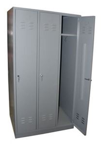 Obrazek Spind 3-türig grau 890 x 1800 x 500 mm