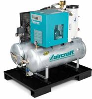 Resim AIRPROFI DUO 703/2x100/10 KK - Universell einsetzbare Druckluftstation mit 2 x 100 l Druckluftbehälter, inklusive umfangreichem Zubehör für Druckluft- und Kondensataufbereitung