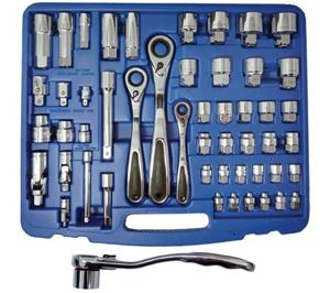 Bild von Durchsteck-Steckschlüsselsatz, 1/4-3/8-1/2, 50-tlg.