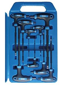 Obrazek T-Griff-Schlüsselsatz für Innen-6-kant-Schrauben, 2x100-10x200 mm, 9-tlg.
