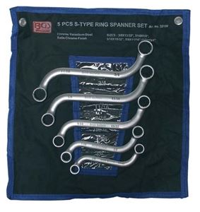 Bild von S-Form Doppelringschlüssel-Satz, in Zoll, 3/8 - 3/4, 5- tlg.