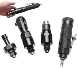 Bild von Druckluft-Multiwerkzeug mit 3 auswechselbaren Arbeitsköpfen