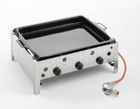 Bild von GASBRAETER 3 REGLER - EMAILLIEERTE PFANNE 63X53 cm