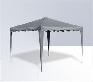 Bild von Alu/Metall Faltpavillon 3x3 Meter Grau
