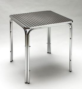 Bild von Alu Gartentisch *Twin 800* mit schönem Oberflächendekor