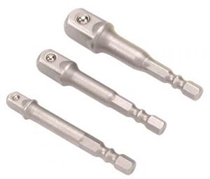 Resim Adaptersatz für Bohrmaschinen, 6,3 (1/4) - 10 (3/8) - 12,5 (1/2)