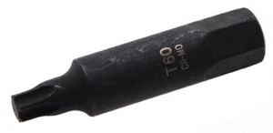 Obrazek T-Profil Bit ohne Bohrung, 100 mm lang, T70, 22 mm 6-kant