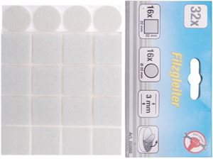 Bild von Filzgleiter, weiß, 32-tlg. BGS