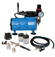 Resim Airbrush-Kompressor-Set;Ölfrei Güde